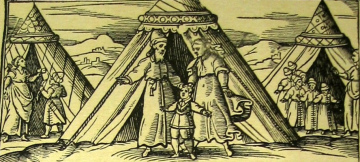 Abraham's Three Families from 1609 Haggadah