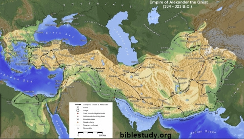 Alexander the Great's Empire at its greatest extent