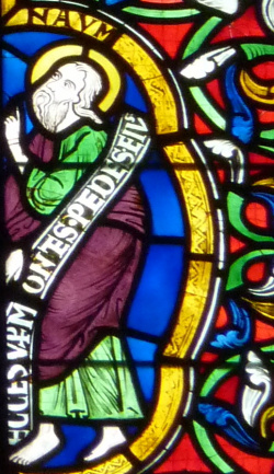 Nahum the Prophet in Stained Glass