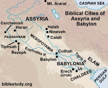 Location of Nineveh Map